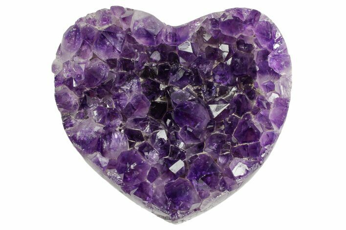 Dark Purple Amethyst Heart - Uruguay #364465
